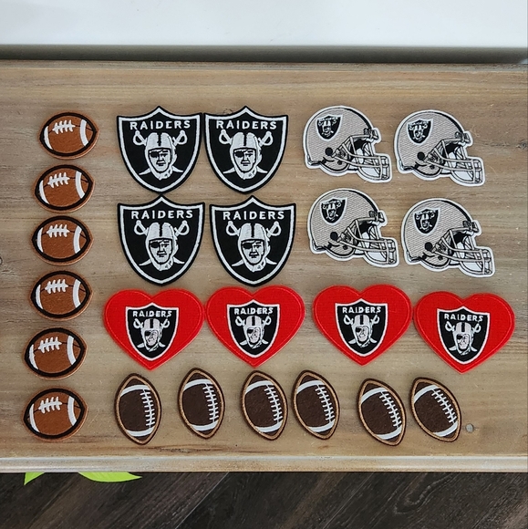 raiders Other - Raiders Football Patches 24 Piece Set New Oakland Raiders NFL Football Fan Patch